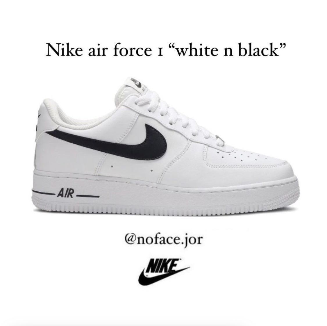 Nike air force ‘1 “white black”