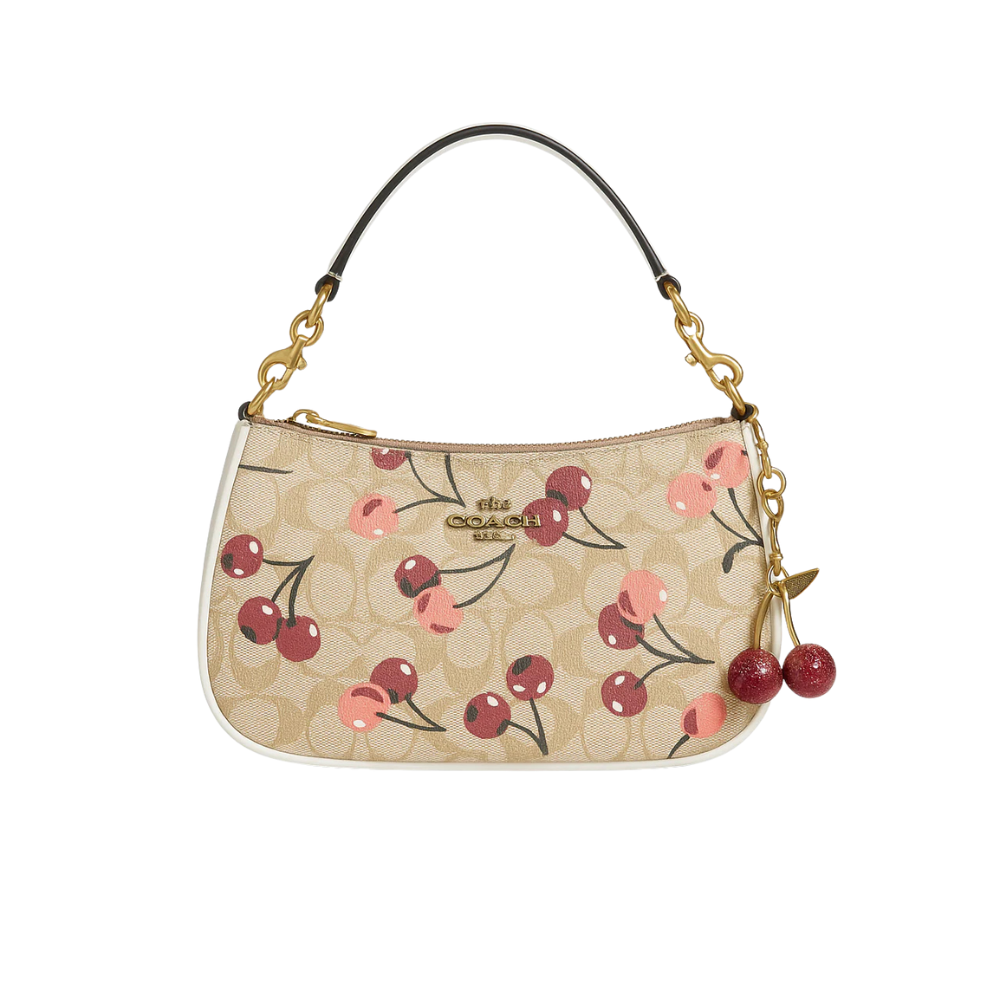 Coach Teri Shoulder Bag in Signature Canvas with Cherry Print