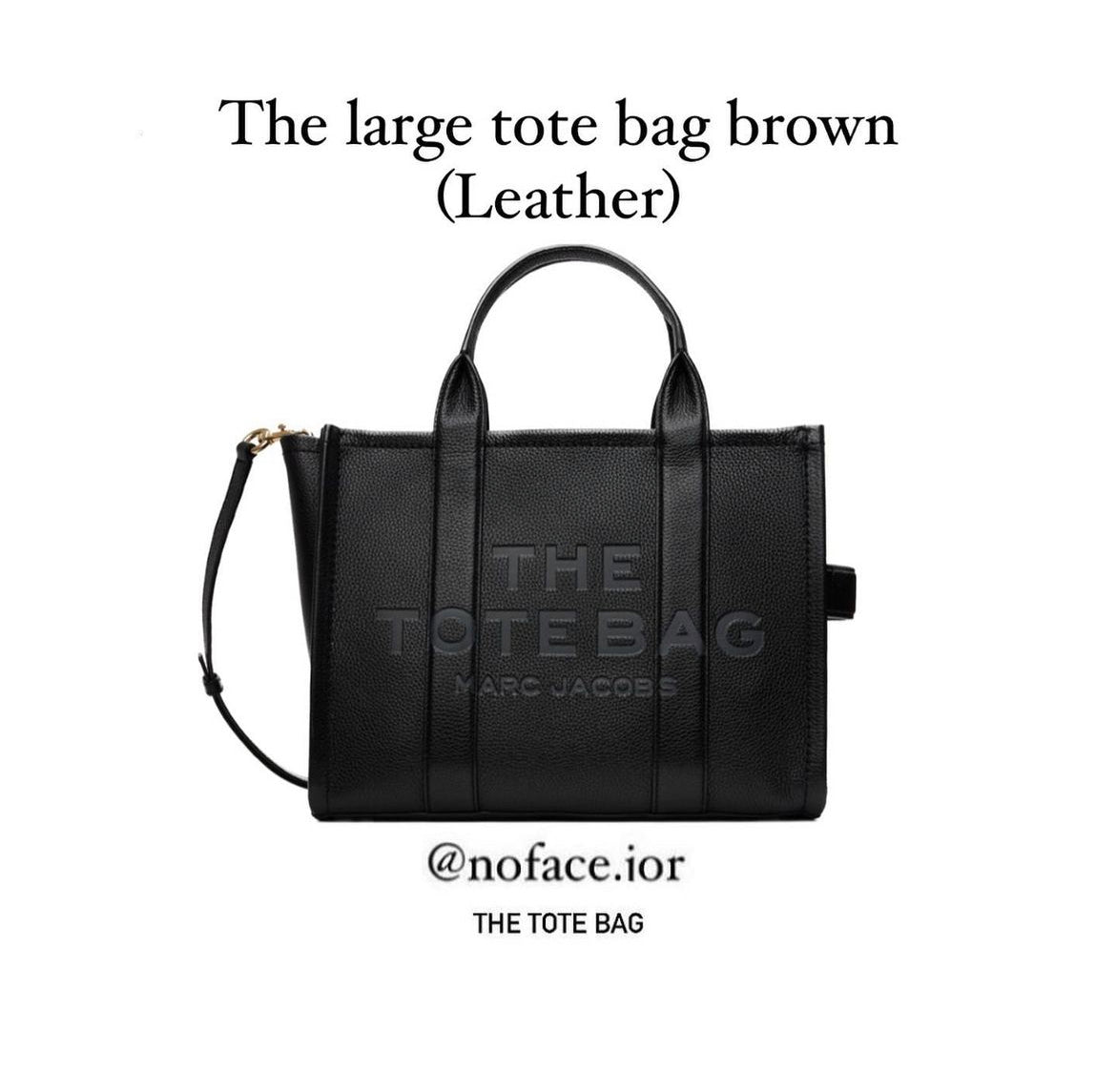The tote bag leather (black) L