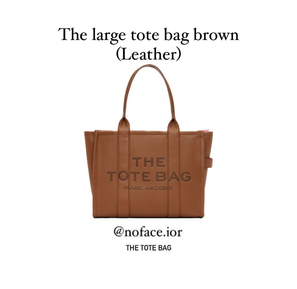 The tote bag leather (brown) L