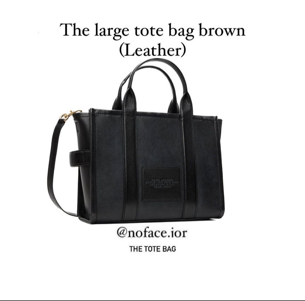 The tote bag leather (black) L