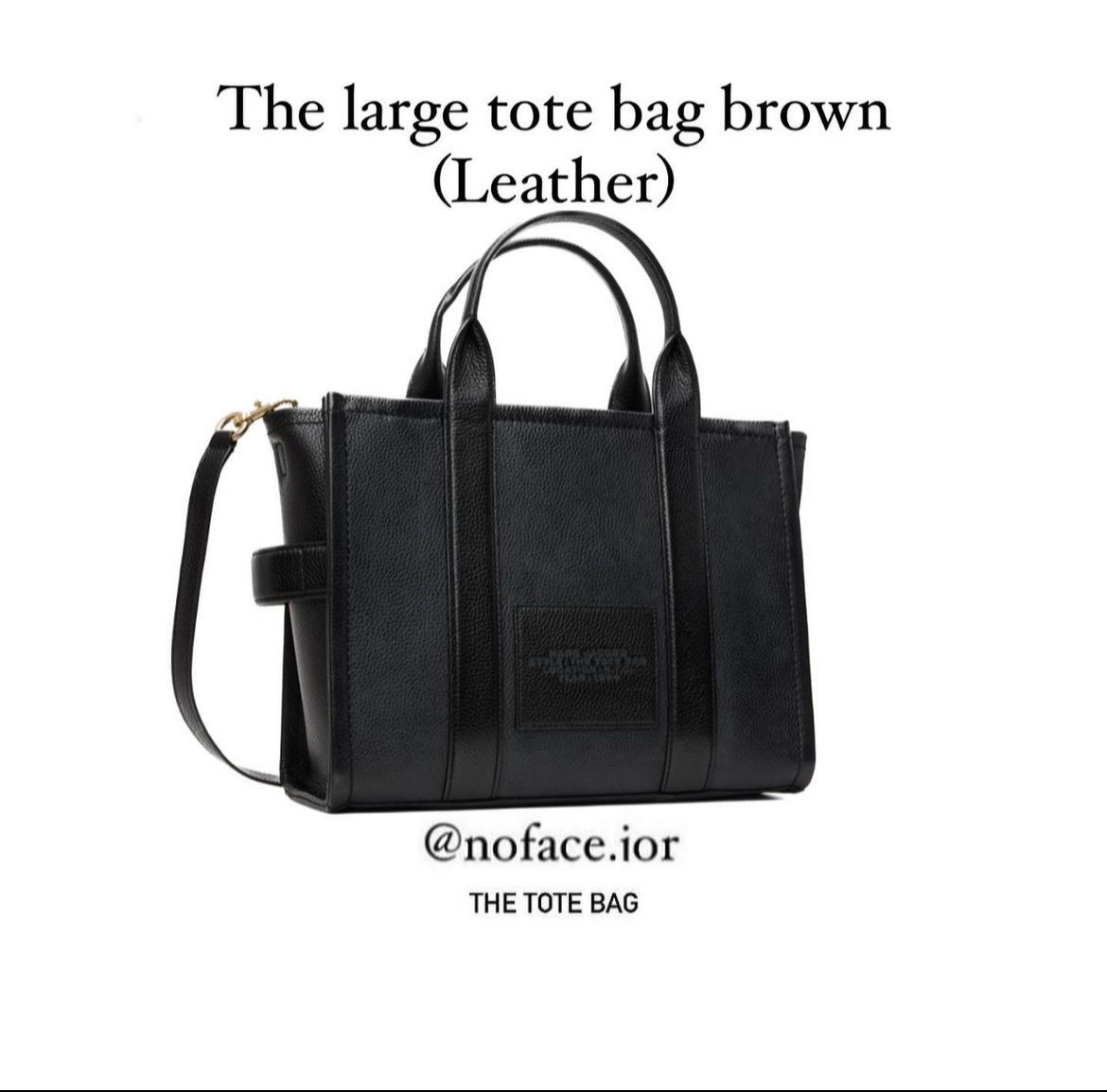The tote bag leather (black) L