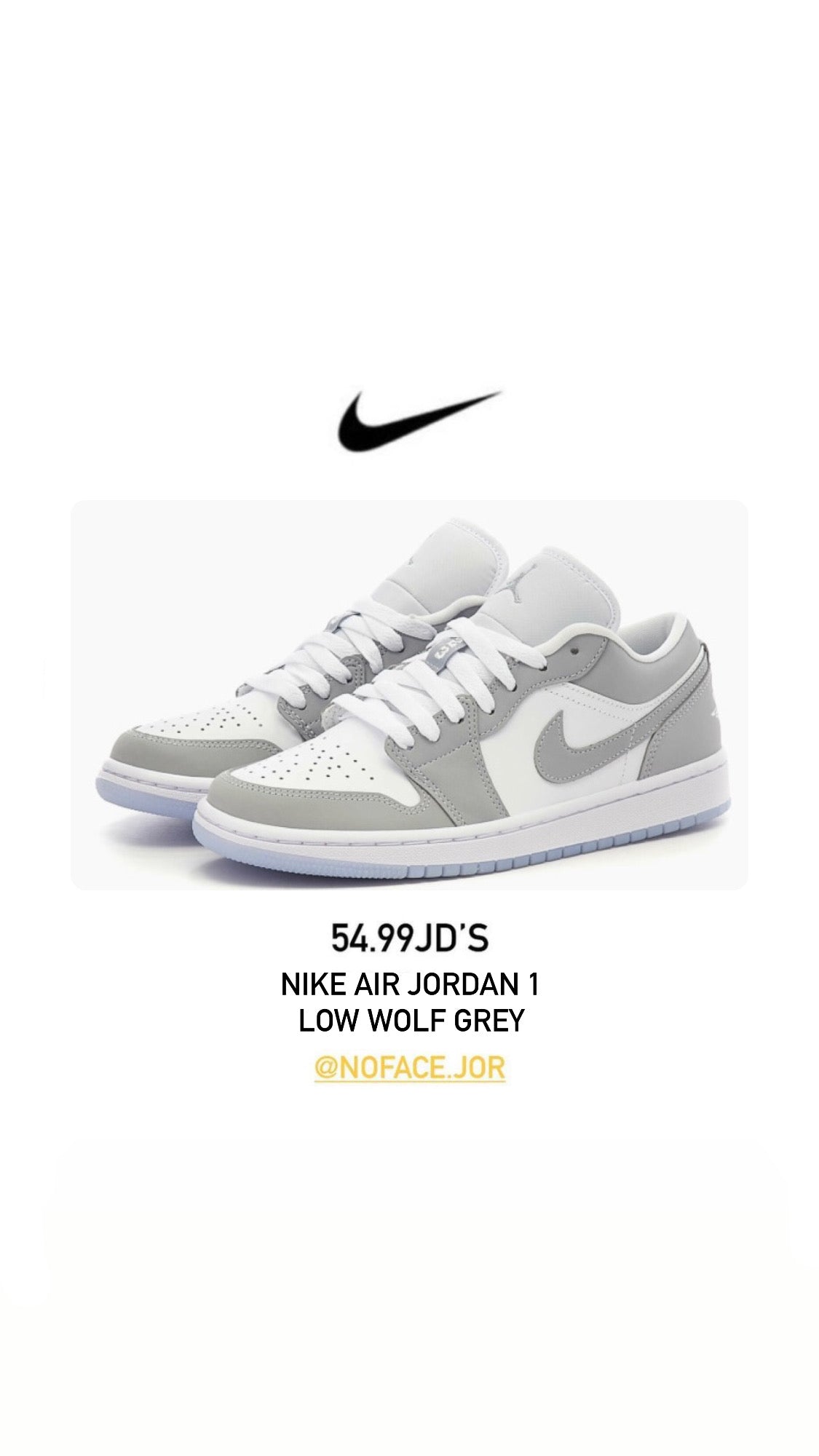 Nike air jordan 1 low wolf grey 🐺