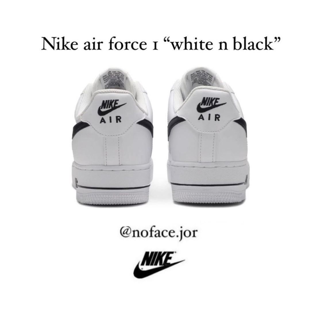 Nike air force ‘1 “white black”