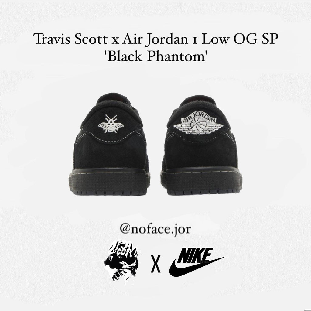 Nike air jordan 1 low black phantom travis scott