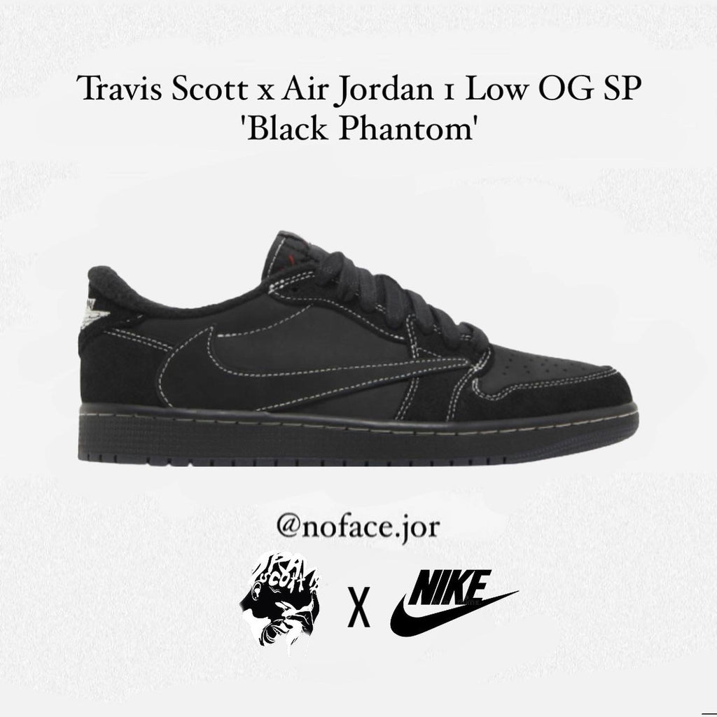 Nike air jordan 1 low black phantom travis scott
