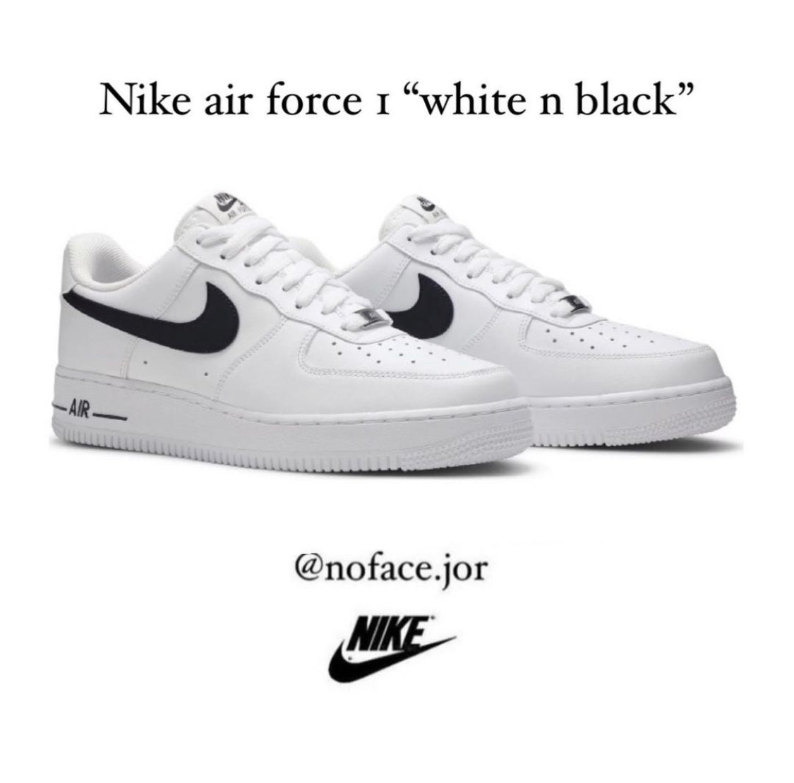 Nike air force ‘1 “white black”