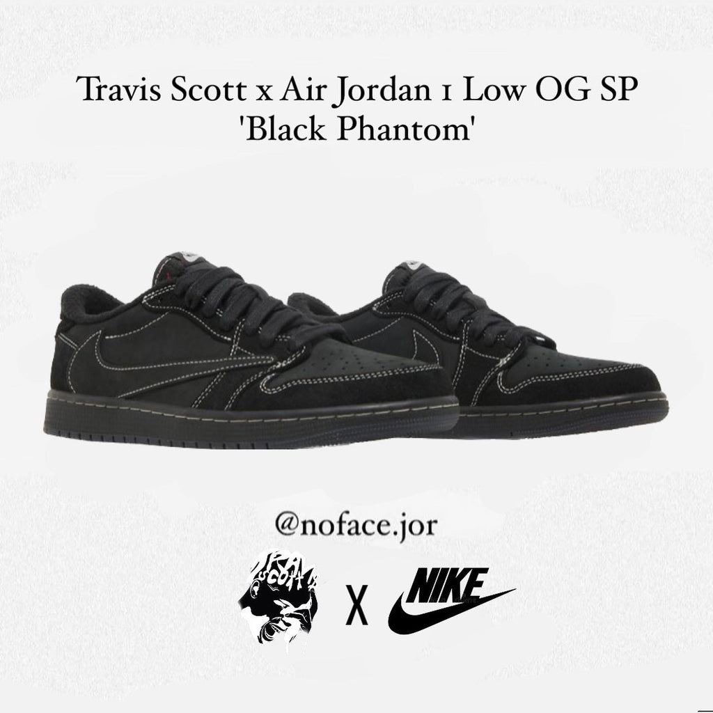Nike air jordan 1 low black phantom travis scott